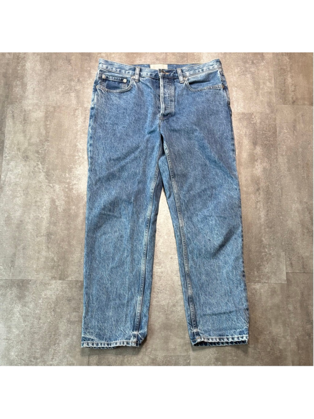 Everlane Relaxed Straight Jeans Womens 28 Regular Stonewash Blue